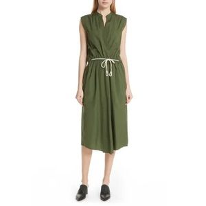 Back Cutout Cotton Utility Dress